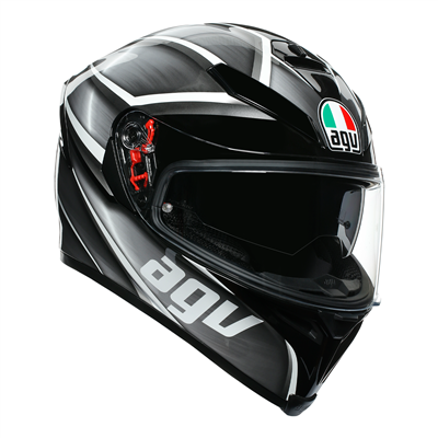 AGV K5-S Tempest Black/Silver - Module Moto